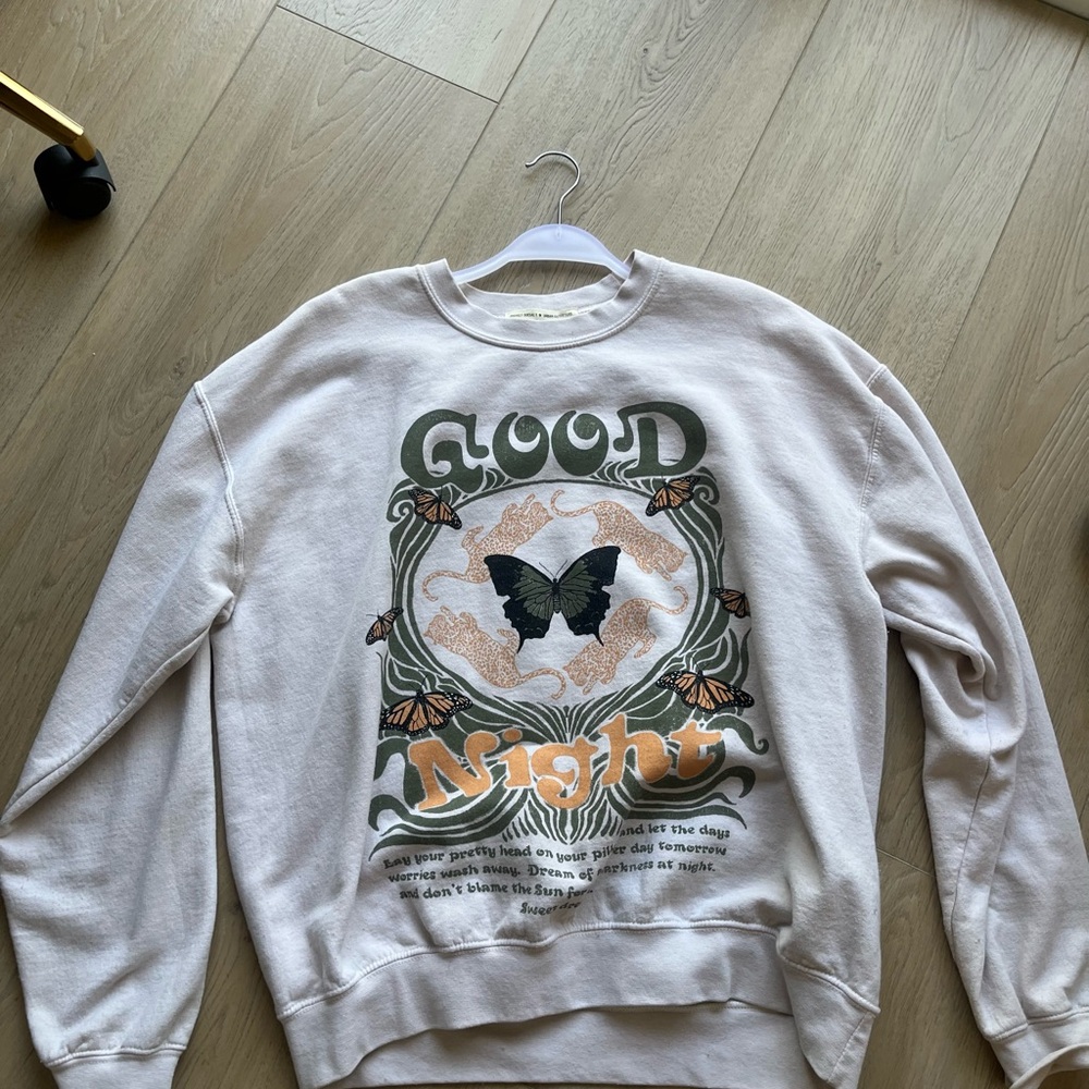 Urban Outfitters Butterfly Design Graphic Crewneck
